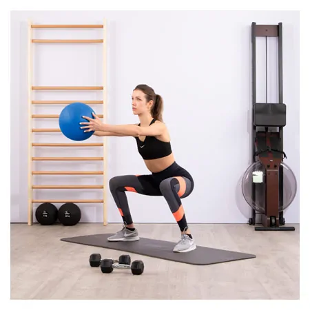 TOGU Medizinball aus Ruton,  28 cm, 3 kg, blau