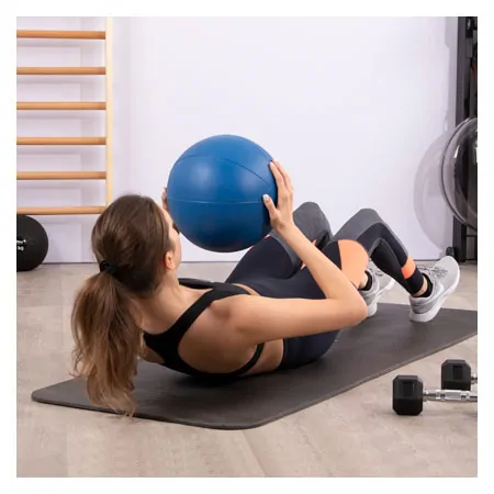 TOGU Medizinball aus Ruton,  28 cm, 3 kg, blau