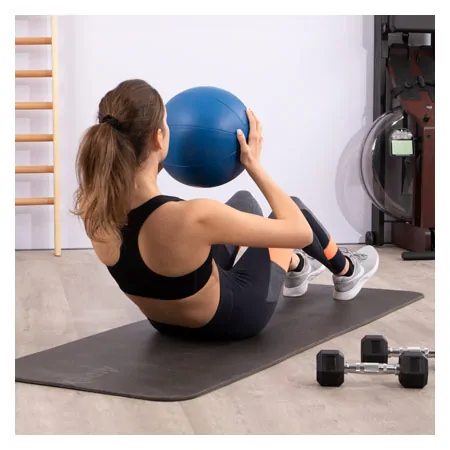 TOGU Medizinball aus Ruton,  28 cm, 3 kg, blau