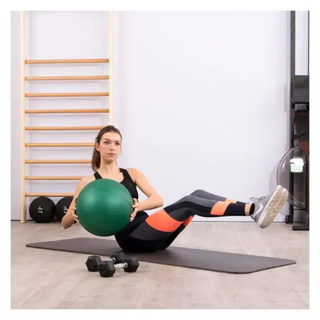 TOGU Medizinball aus Ruton,  34 cm, 4 kg, grn