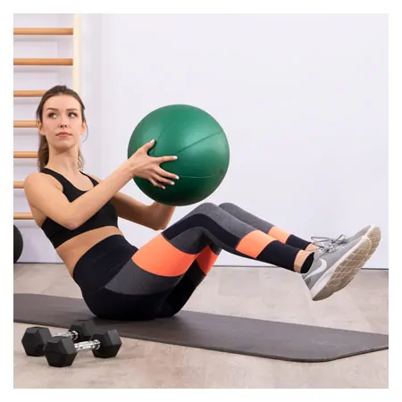 TOGU Medizinball aus Ruton,  34 cm, 4 kg, grn