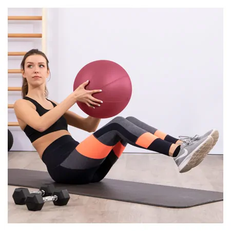 TOGU Medizinball aus Ruton,  34 cm, 5 kg, rot