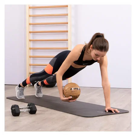 Medizinball aus Leder,  19 cm, 1 kg