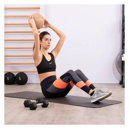 Medizinball aus Leder,  22 cm, 1,5 kg