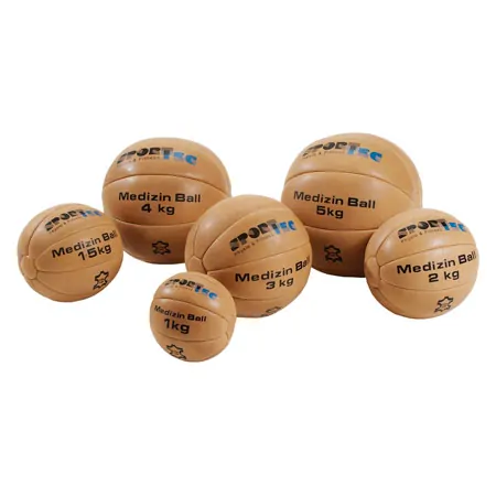 Medizinball aus Leder,  22 cm, 1,5 kg