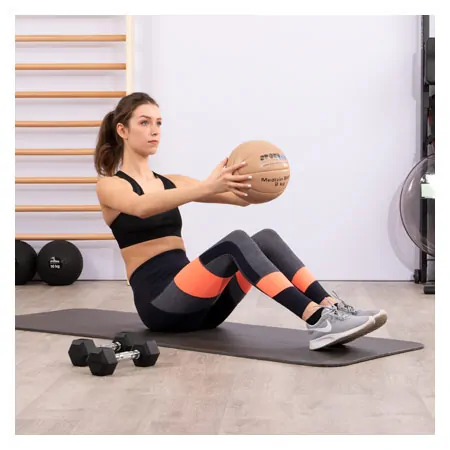 Medizinball aus Leder,  23 cm, 2 kg
