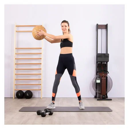 Medizinball aus Leder,  28 cm, 4 kg
