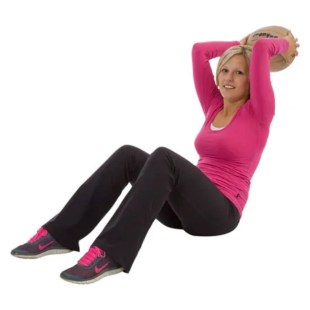Medizinball-Set aus Leder 6-tlg., 1-5 kg inkl. Stnder