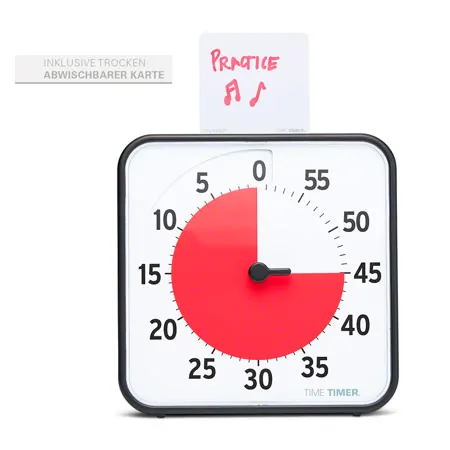Time Timer Tischuhr mit akustischem Signal, 60 Min., mittel, 18x18 cm