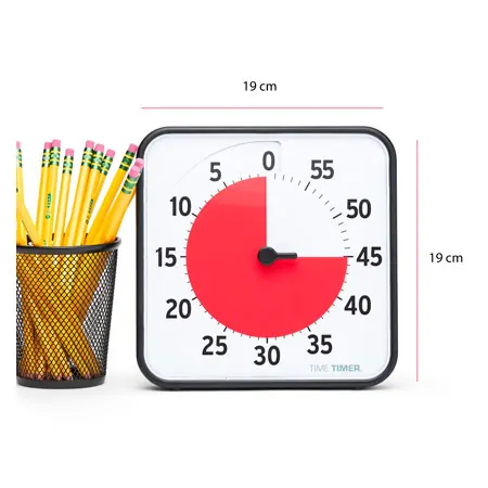 Time Timer Tischuhr mit akustischem Signal, 60 Min., mittel, 18x18 cm