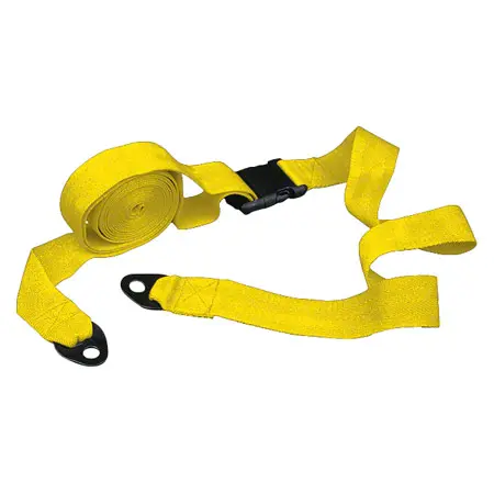 Wandbefestigungsgurt Standard fr Turnmatten 4 m x 50 mm (L x B), mit Schnellsteckverschluss, gelb