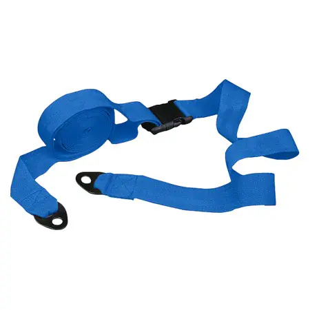 Wandbefestigungsgurt Standard fr Turnmatten 5 m x 50 mm (L x B), mit Schnellsteckverschluss, blau