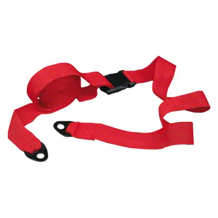 Wandbefestigungsgurt Standard fr Turnmatten 6 m x 50 mm (L x B), mit Schnellsteckverschluss, rot