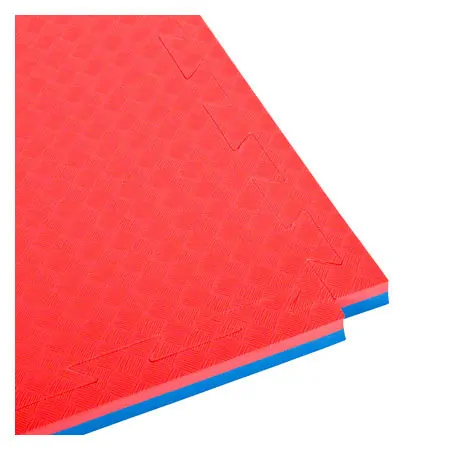 Sportmatte Double Competition inkl. Randstcke, LxBxH 100x100x2 cm, rot/blau