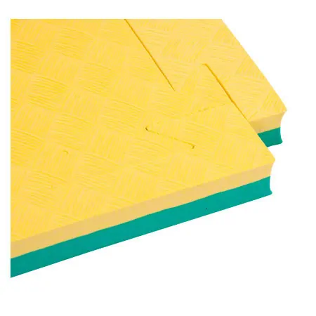 Sportmatte Double Competition inkl. Randstcke, LxBxH 100x100x2 cm, grn/gelb