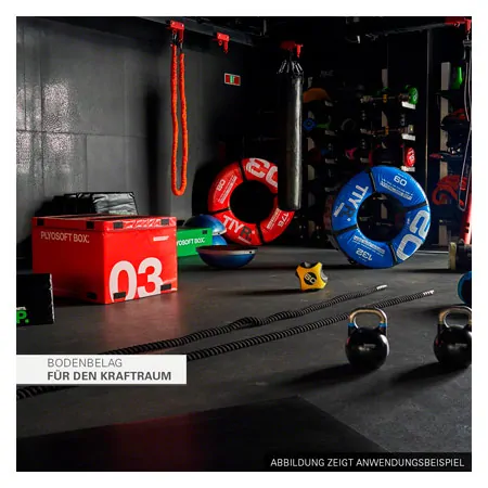 PAVIGYM Fitnessboden fr den Kraftraum Endurance, 100x100x0,7 cm