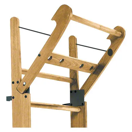 NOHrD Sprossenwand Eiche, ausklappbar, 14 Sprossen, HxBxT 230x80x13 cm