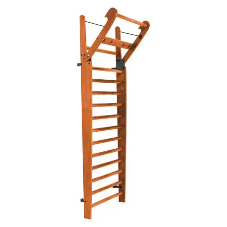 NOHrD Sprossenwand Kirsche, ausklappbar, 14 Sprossen, HxBxT 230x80x13 cm