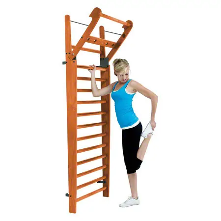 NOHrD Sprossenwand Kirsche, ausklappbar, 14 Sprossen, HxBxT 230x80x13 cm