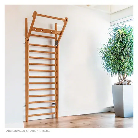 NOHrD Sprossenwand Kirsche, ausklappbar, 14 Sprossen, HxBxT 230x80x13 cm