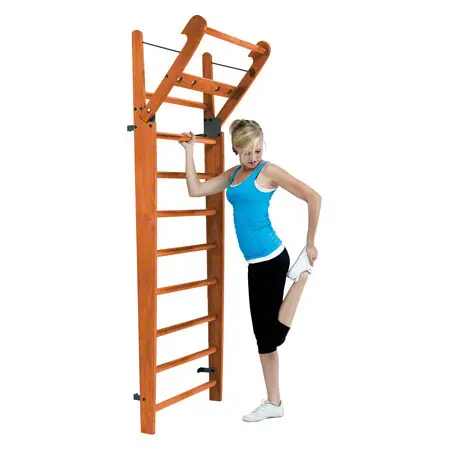 NOHrD Sprossenwand Kirsche, ausklappbar, 10 Sprossen, HxBxT 230x80x13 cm