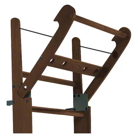 NOHrD Sprossenwand Nussbaum, ausklappbar, 10 Sprossen, HxBxT 230x80x13 cm