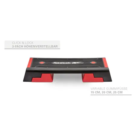 REEBOK Step professional inkl. DVD, schwarz-rot