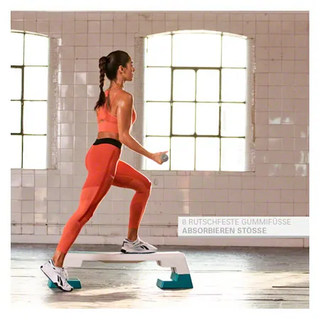 REEBOK Step professional inkl. DVD, wei-trkis