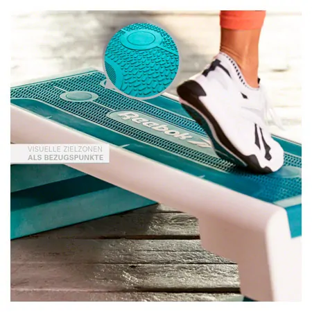 REEBOK Step professional inkl. DVD, wei-trkis