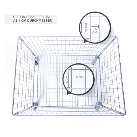 Ballwagen-Set Standard mit Deckel, 2-tlg., 296.5 L, fahrbar