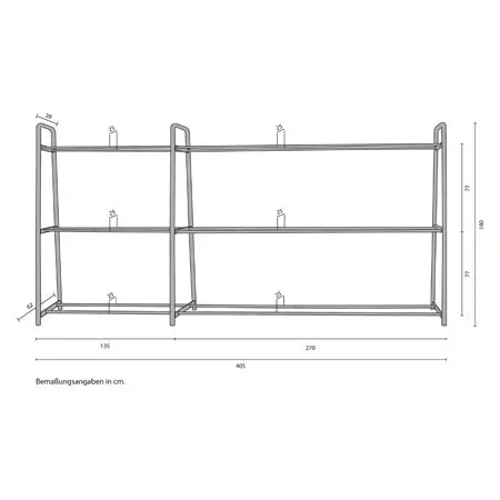 Ballregal Exklusiv-Set Basis + Erweiterungsmodul, 405x62x180 cm, 2-tlg.
