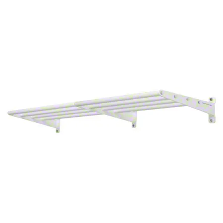 Wandhalterung Set, 130 cm, mit mit je 4 Auflagestben, Basis- und Erweiterungsmodul, 11-tlg.