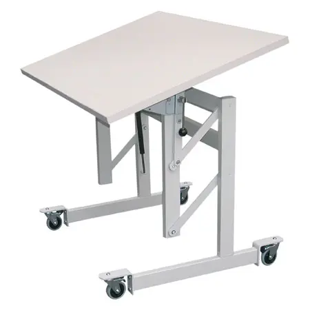 Mckel Sitz- Steharbeitstisch Ergo S72 B x T x H 100 x 70 x 72-122 cm, mit Rollen, grau/grau
