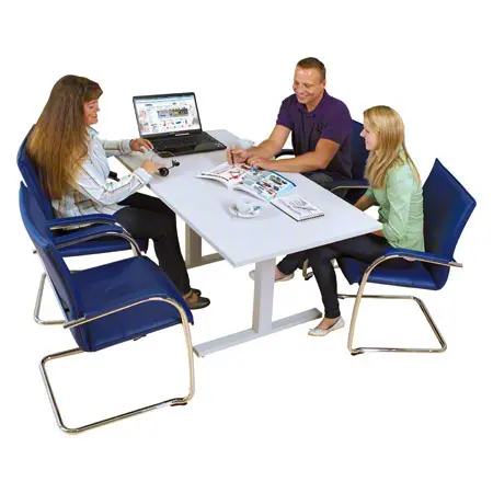 Mckel Sitz- Steharbeitstisch Ergo M2 B x T x H 120 x 70 x 68-112 cm, mit Gleitern, grau/grau