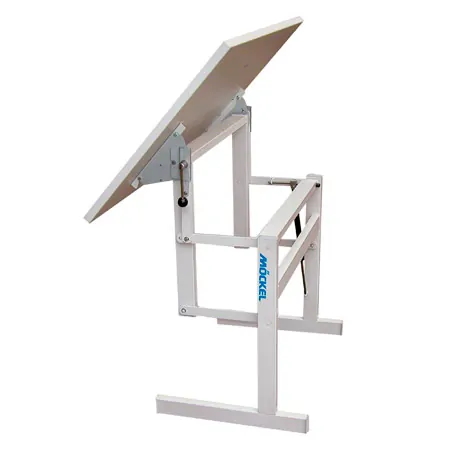 Mckel Sitz-Steharbeitstisch Ergo S72 BxTxH 80x60x72-122 cm, mit Gleitern, grau/grau