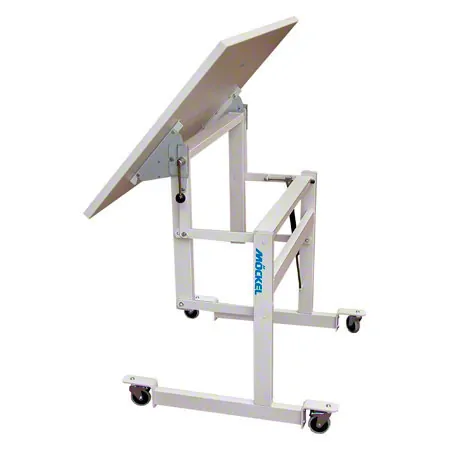 Mckel Sitz-Steharbeitstisch Ergo S72 BxTxH 80x60x72-122 cm, mit Rollen, grau/grau