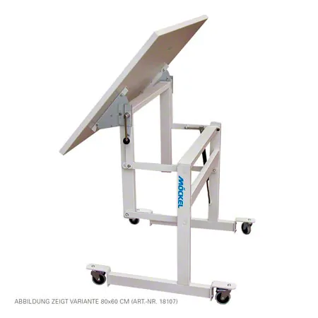 Mckel Sitz-Steharbeitstisch Ergo S72 B x T x H 120 x 80 x 72-122 cm, mit Rollen, grau/grau