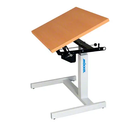 Mckel Sitz-Steharbeitstisch Ergo EP 2 B x T x H 80 x 60 x 62-97 cm, mit Gleitern, grau/buche