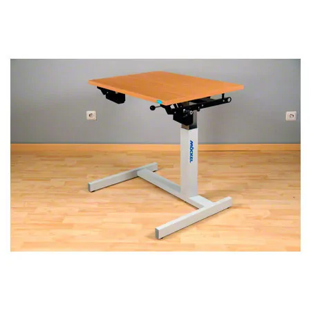 Mckel Sitz-Steharbeitstisch Ergo EP 2 B x T x H 80 x 60 x 62-97 cm, mit Gleitern, grau/buche