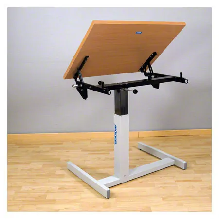 Mckel Sitz-Steharbeitstisch Ergo EP 2 B x T x H 80 x 60 x 62-97 cm, mit Gleitern, grau/buche