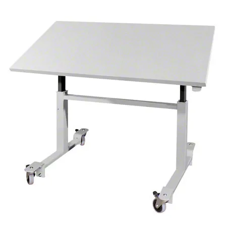 Mckel Sitz-Steharbeitstisch Ergo M 2 B x T x H 120 x 70 x 68-112 cm, mit Rollen, grau/grau