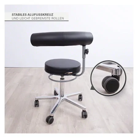 Sanus Gesundheitsstuhl mit hhenverstellbarer Lehne, 52-72 cm, Kunstleder
