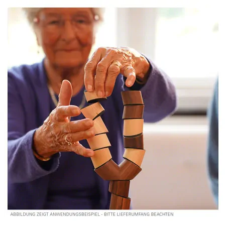 Loggos Erweiterungsset Y-Steine aus Buchenholz und Nussbaum