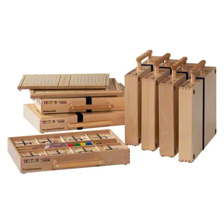 Pertra Frdermaterial Komplett-Set mit 7 Koffern inkl. Koffer-Regalwagen, 2353-tlg.