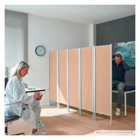 Leichtparavent 5-fl�gelig, HxB 165 x 259 cm