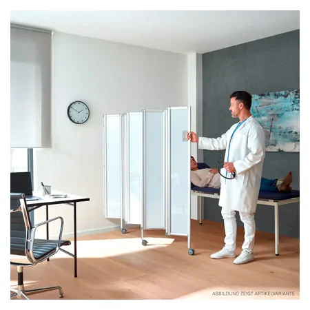 Faltwand flexibel, 3-flgelig, H x B 165 x 90 cm