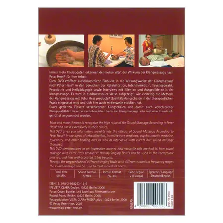 DVD Klangmassage nach Peter Hess - in der therapeutischen Praxis, 58 Min.