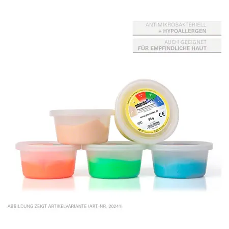 Physioflex Therapie-Knetmasse, Set: 85 g, je 1x soft, medium, strong