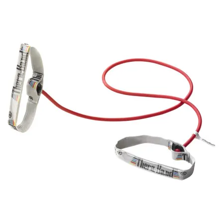 Thera-Band Tubing mit Griff, 1,4 m, mittel, rot