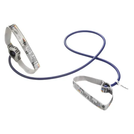 Thera-Band Tubing mit Griff, 1,4 m, extra stark, blau
